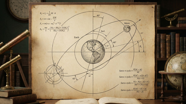 La matemática detrás de los ciclos lunares y la predicción de eclipses