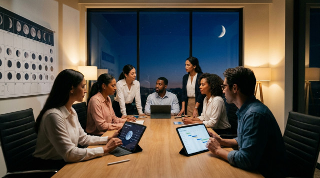 Sincronización de equipos de trabajo y liderazgo según el calendario lunar