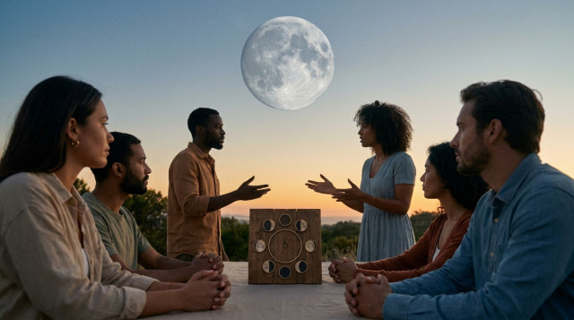 Resolución de conflictos y comunicación asertiva siguiendo las fases del calendario lunar.