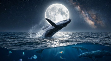 Cómo influyen las fases de la luna en la migración de los grandes cetáceos y la vida marina profunda