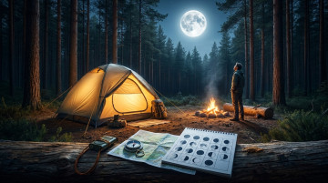 Cómo influyen las fases de la luna en la planificación de campamentos y supervivencia en la naturaleza
