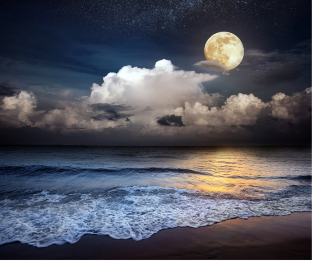 Relación de la Luna y el Mar